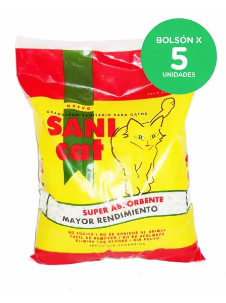 Piedra Sanitaria Sanicat Piedras Sanitarias 4 kg Bolson (5 Unidades) para Gatos