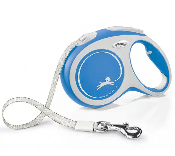 Collar y Correa EXT. Flexi NEW Comfort L 5 m-50 kg Cinta Azul para Perros