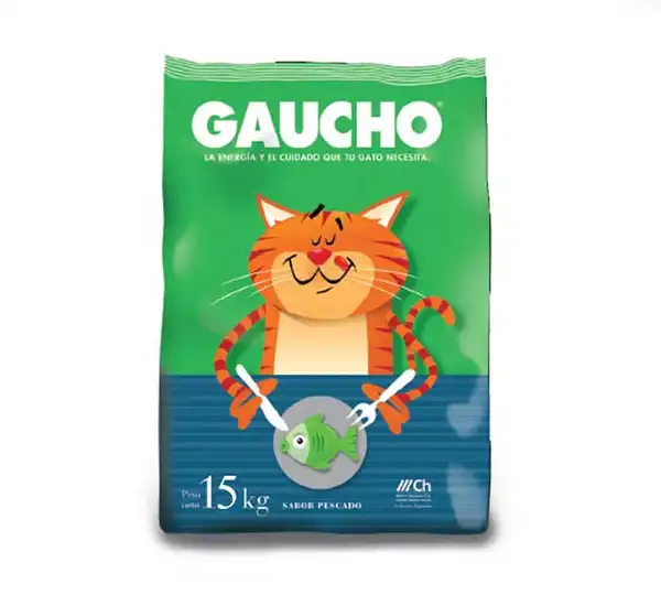 Alimento Balanceado Seco Gaucho Gato Adulto Sabor Pescado 15 kg