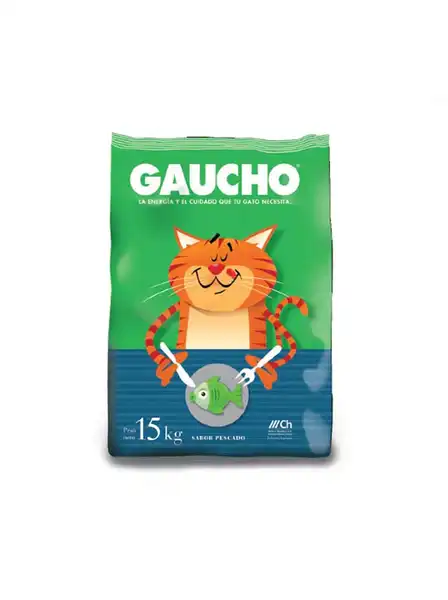 Alimento Balanceado Seco Gaucho Gato Adulto Sabor Pescado 15 kg