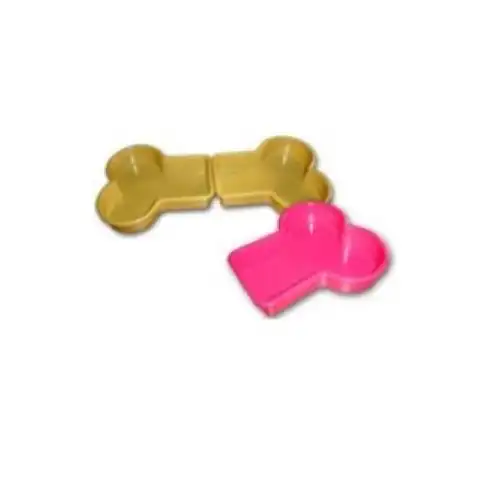 Comedero Bebedero Cafran Medio Hueso Grande (1 Unidad) para Perros