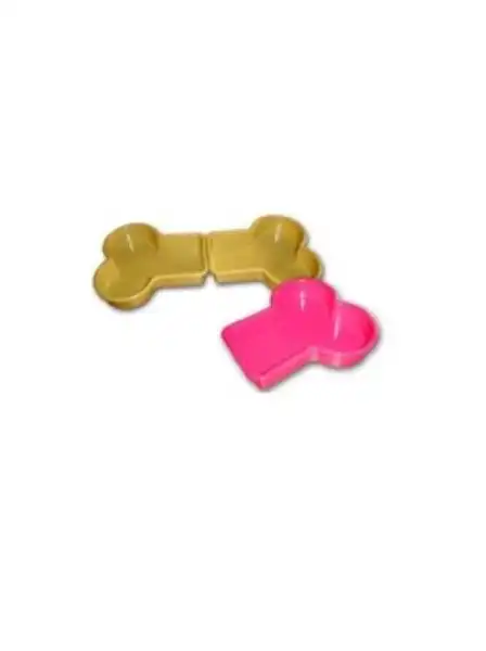 Comedero Bebedero Cafran Medio Hueso Grande (1 Unidad) para Perros