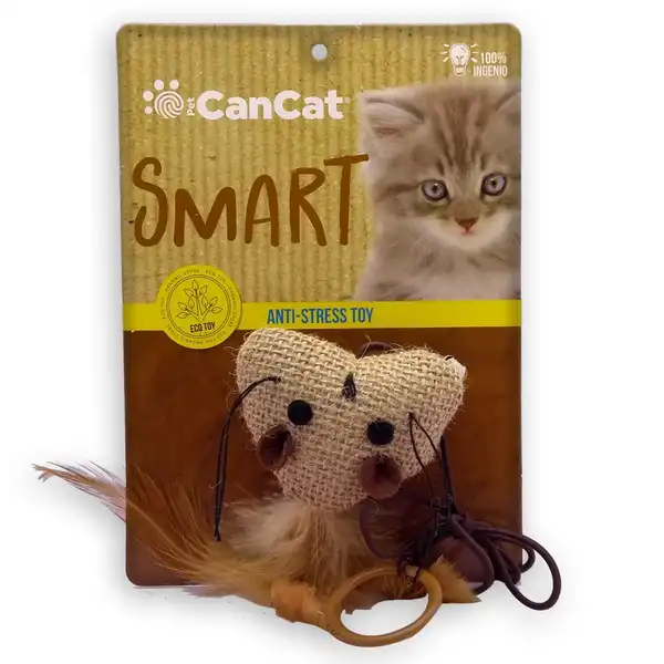Juguete Can Cat Ratón 8 cm con Hilo para Gatos
