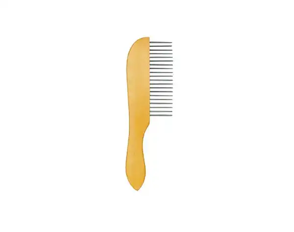 Peines Per-Ros Peine 20 Dientes Largos Mango Madera para Perros