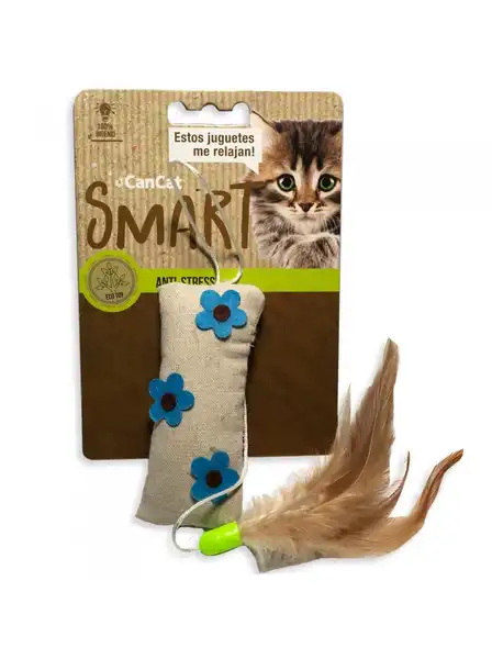 Juguete Can Cat Peluche Plumas con Hilo para Gatos