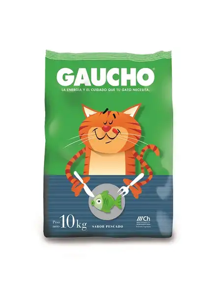 Alimento Balanceado Seco Gaucho Gato Adulto Sabor Pescado 10 kg