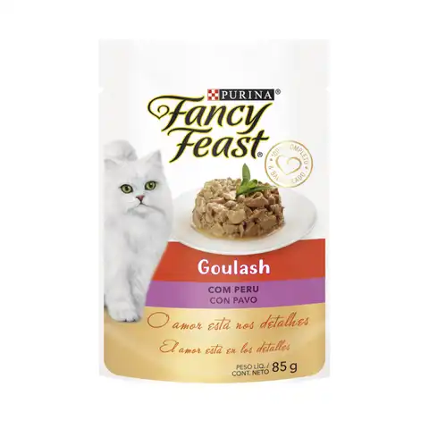 Alimento Húmedo Fancy Feast Goulash Pavo 85 g (caja X15) para Gatos