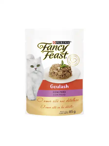 Alimento Húmedo Fancy Feast Goulash Pavo 85 g (caja X15) para Gatos