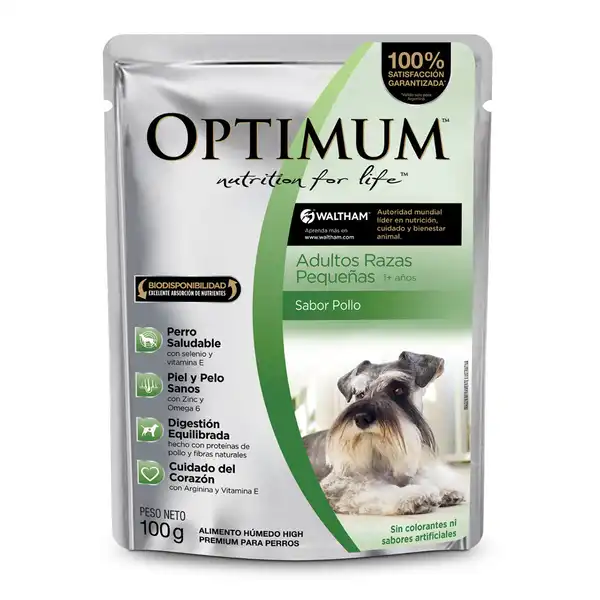 Alimento Húmedo Optimum Pouch Perro Adulto Raza Pequeña 100 g