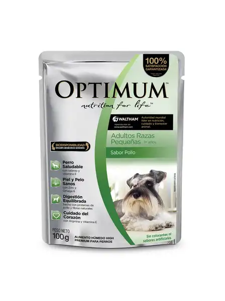 Alimento Húmedo Optimum Pouch Perro Adulto Raza Pequeña 100 g