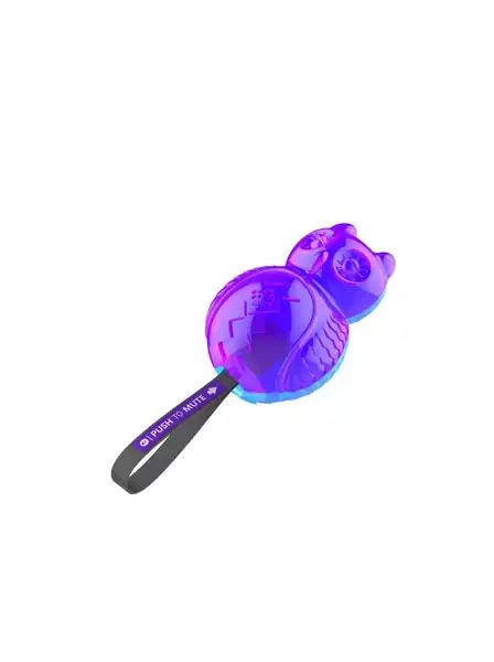 Juguete Gigwi OWL Push TO Mute Violeta/azul para Perros