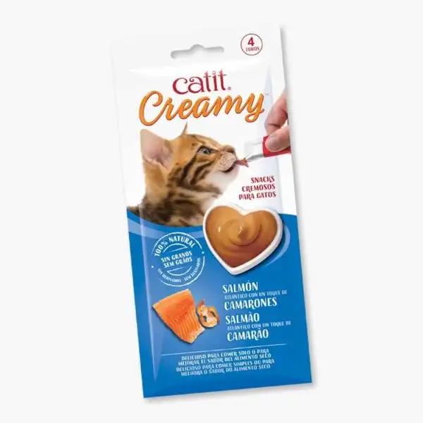Snack Hagen Catit Creamy Salmón 40 g por 12 Unidades para Gatos