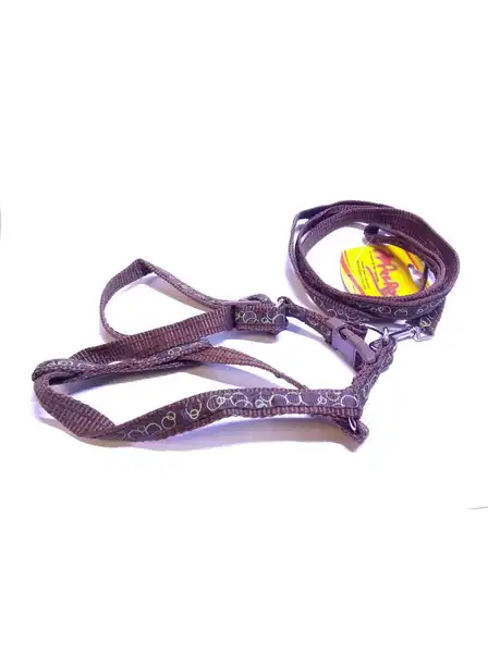 Pretal Arnés Per-Ros Conjunto y Correa Estampado N2 para Perros