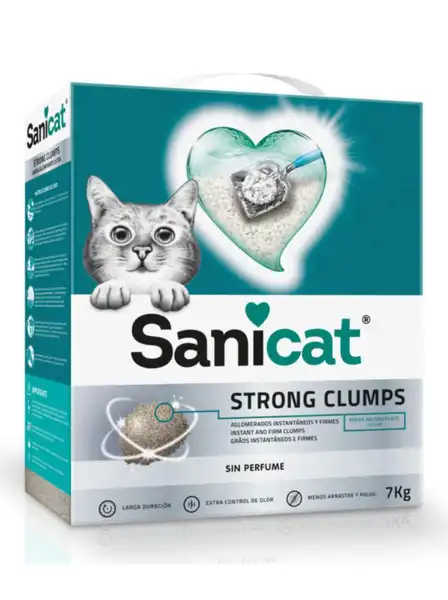 Piedra Sanitaria Sanicat Piedras Strong Clumps X 7 kg para Gatos