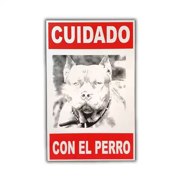 Accesorio Cafran Cartel Cuidado Pitbull para Perros