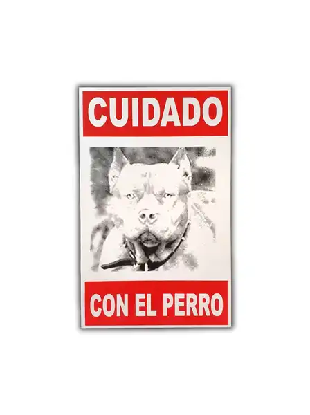 Accesorio Cafran Cartel Cuidado Pitbull para Perros