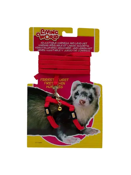 Accesorio Hagen LW Huron SET Arnés y Correa Rojo para Roedores