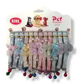 Collar y Correa con Moño Brillo para Perros