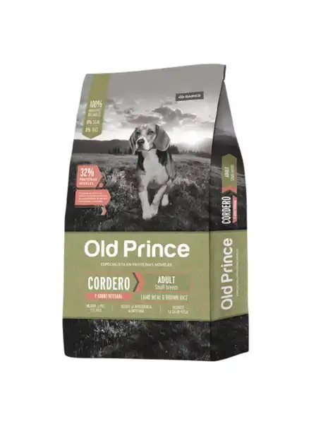 Alimento Balanceado Seco Old Prince Novel Cordero y Arroz Adultos Small 3 kg para Perros