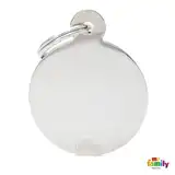 Medalla My Family Basic Chrome BIG Round Brass MFB16 para Perros