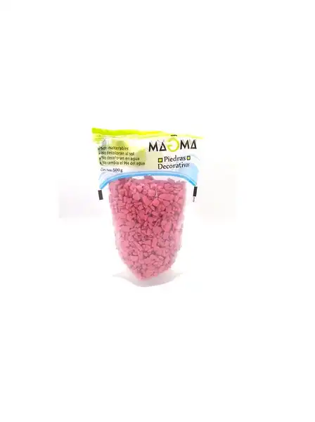 Plantas, Troncos y Piedras Magma Decorativa Línea Aqua Rosa X500 g para Peces