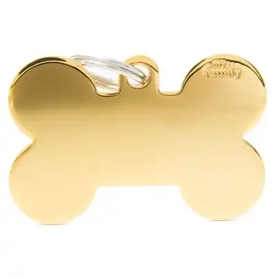 Medalla My Family Basic Gold BIG Bone Golden Brass MFB07 para Perros