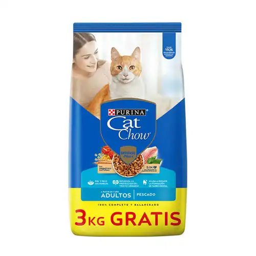 Alimento Balanceado Seco Catchow Adultos Pescado Pollo 15 kg + 3 kg de Regalo (bolsa de 18 kg) para Gatos