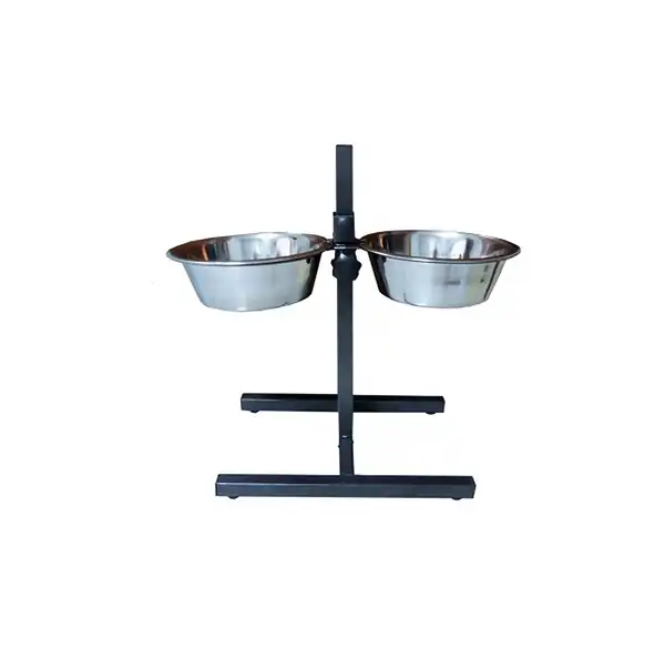 Comedero Bebedero Per-Ros Inox Base Ajustable 2 x 28 cm - para Perros