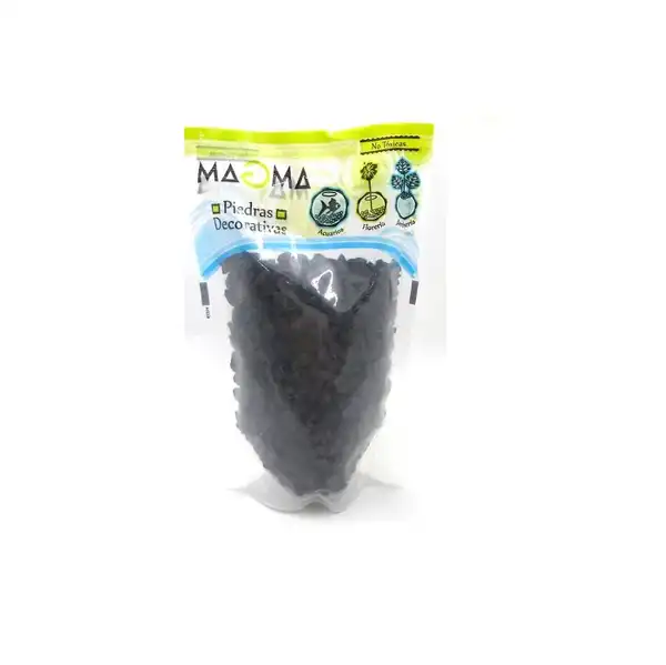 Plantas, Troncos y Piedras Magma Decorativa Línea Aqua Negra X500 g para Peces