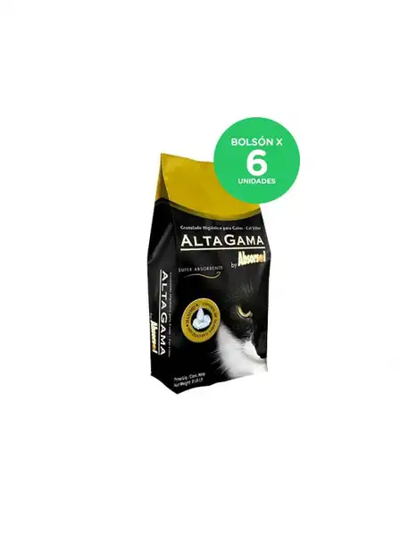 Piedra Sanitaria Sol Minerales Absorsol Alta Gama Negra 2 kg (bolson por 6 Unidades) para Gatos