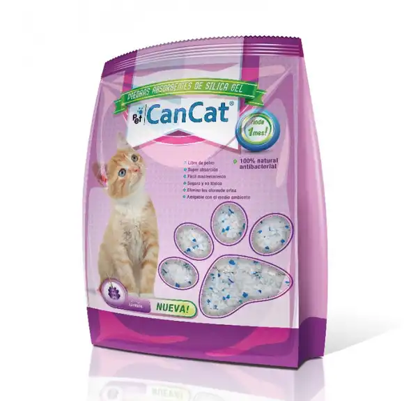 Piedra Sanitaria Can Cat Piedras de Sílica GEL 3.8 L Lavanda para Gatos