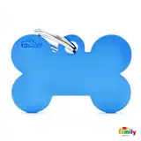 Medalla My Family Basic BIG Bone Aluminum Blue MFB08 para Perros
