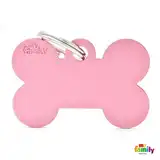Medalla My Family Basic BIG Bone Aluminum Pink MFB09 para Perros