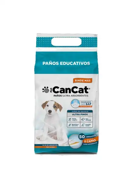 Producto de Higiene Can Cat Paños Premium por 50 Unidades (60X40) para Perros