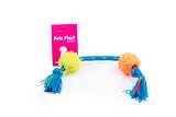 Juguete Petsplast Pelota Puas de Goma X2 Soga Alpina 8MMX65 cm S1401 para Perros