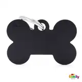Medalla My Family Basic BIG Bone Aluminum Black MFB32 para Perros