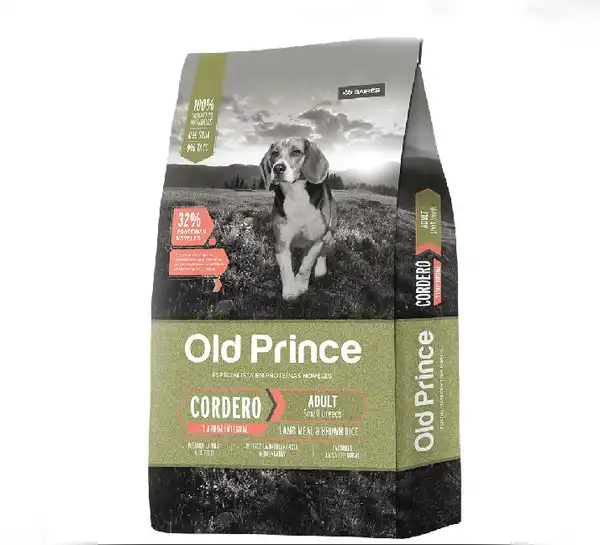 Alimento Balanceado Seco Old Prince Novel Cordero y Arroz Adultos Small 15 kg para Perros