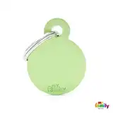 Medalla My Family Basic Small Aluminum Green MFB39 para Perros