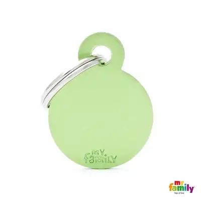 Medalla My Family Basic Small Aluminum Green MFB39 para Perros