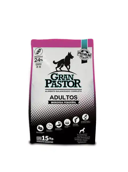 Alimento Balanceado Seco Gran Pastor Perros Adultos Mordida Pequeña 15 kg