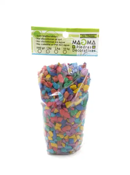 Plantas, Troncos y Piedras Magma Decorativa Línea Aqua Mezcla Oscura X500 g para Peces