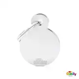 Medalla My Family Basic Chrome Small Round Brass MFB11 para Perros