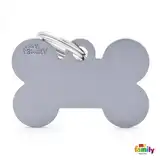 Medalla My Family Basic BIG Bone Aluminum Grey MFB47 para Perros