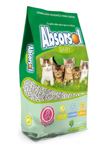 Piedra Sanitaria Absorsol Baby X 2 kg para Gatos