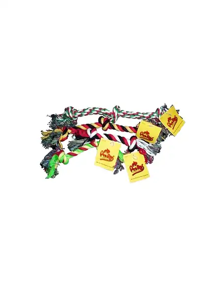 Soga Per-Ros Hueso de Algodón Multicolor Nº2 para Perros
