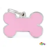 Medalla My Family Handmade BIG Bone Pink BH01 para Perros