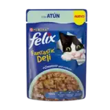 Alimento Húmedo Felix Pouch Fantastic Deli Atén 85 g para Gatos