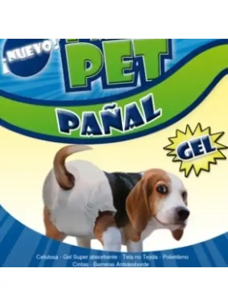 Pañal Pañopet Extra Grande X 3 --- 20 x 10 x 5.5 cm para Perros
