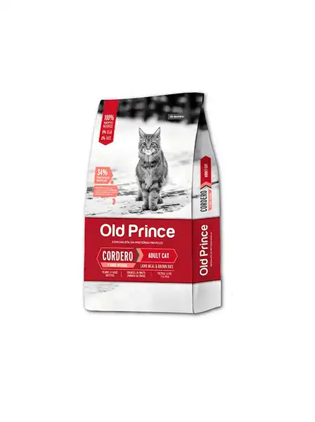 Alimento Balanceado Seco Old Prince Novel Gato Adulto Cordero y Arroz 3 kg