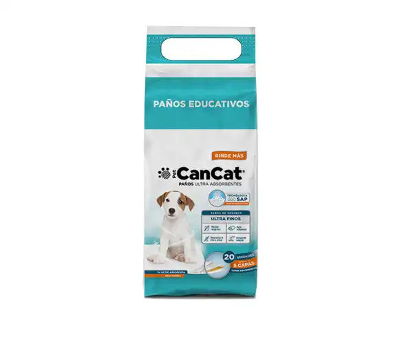 Paño Can Cat Paños Premium por 20 Unidades para Perros